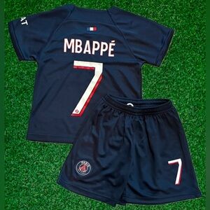 Mbappé PSG Kids Soccer Jersey Youth Size 30 Youth Size XL PSG Kit 2 Piece